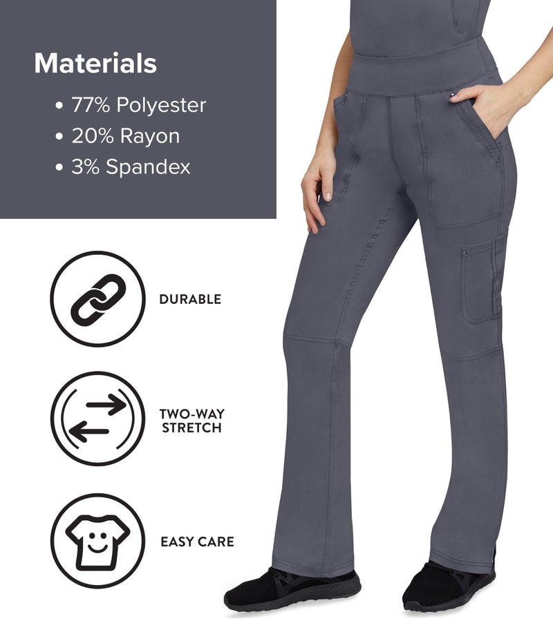 Healing Hands Women's Scrub Pant Tori Cargo Bottoms with 5 Pockets and 2-Way Stretch Fabric 9133, S, Pewter - Image 5